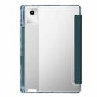 For Lenovo Xiaoxin Pad 11 2025 Clear Acrylic Deformation Leather Tablet Case(Deep Green) - 3