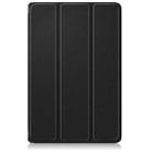 For Honor Pad X8a Custer Pure Color 3-Fold Leather Tablet Case(Black) - 2