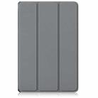 For Honor Pad X8a Custer Pure Color 3-Fold Leather Tablet Case(Grey) - 2