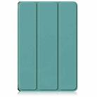 For Honor Pad X8a Custer Pure Color 3-Fold Leather Tablet Case(Deep Green) - 2