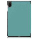 For Honor Pad X8a Custer Pure Color 3-Fold Leather Tablet Case(Deep Green) - 3