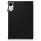 For Honor Pad V9 11.5 Custer Pure Color 3-Fold Leather Tablet Case(Black) - 3