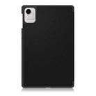 For Honor Pad X9a / X9 Pro Custer Pure Color 3-Fold Leather Tablet Case(Black) - 3