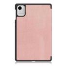 For Honor Pad X9a / X9 Pro Custer Pure Color 3-Fold Leather Tablet Case(Rose Gold) - 3