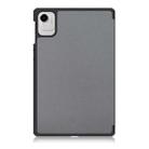 For Honor Pad X9a / X9 Pro Custer Pure Color 3-Fold Leather Tablet Case(Grey) - 3