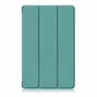 For Honor Pad X9a / X9 Pro Custer Pure Color 3-Fold Leather Tablet Case(Deep Green) - 2