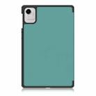 For Honor Pad X9a / X9 Pro Custer Pure Color 3-Fold Leather Tablet Case(Deep Green) - 3