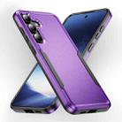For Samsung Galaxy S24+ 5G Pioneer Armor Heavy Duty PC + TPU Phone Case(Purple+Black) - 1