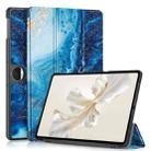 For Honor Pad 9 Custer Painted 3-Fold Leather Tablet Case(Wave) - 1