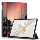 For Honor Pad 9 Custer Painted 3-Fold Leather Tablet Case(Sunset) - 1