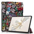 For Honor Pad 9 Custer Painted 3-Fold Leather Tablet Case(Graffiti) - 1