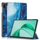 For Honor Pad X8a Custer Painted 3-Fold Leather Tablet Case(Wave) - 1