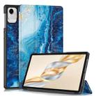 For Honor Pad X9a / X9 Pro Custer Painted 3-Fold Leather Tablet Case(Wave) - 1