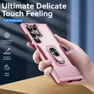 For Samsung Galaxy S24 Ultra 5G Pioneer Armor Heavy Duty PC + TPU Phone Case with Holder(Pink+Rose Red) - 2
