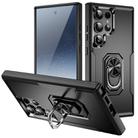 For Samsung Galaxy S24 Ultra 5G Pioneer Armor Heavy Duty PC + TPU Phone Case with Holder(Black) - 1