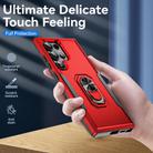 For Samsung Galaxy S24 Ultra 5G Pioneer Armor Heavy Duty PC + TPU Phone Case with Holder(Red+Black) - 2