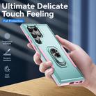 For Samsung Galaxy S24 Ultra 5G Pioneer Armor Heavy Duty PC + TPU Phone Case with Holder(Green+Pink) - 2