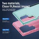 For Samsung Galaxy S24 Ultra 5G Pioneer Armor Heavy Duty PC + TPU Phone Case with Holder(Green+Pink) - 3