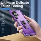 For Samsung Galaxy S24 Ultra 5G Pioneer Armor Heavy Duty PC + TPU Phone Case with Holder(Purple+Black) - 2