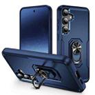 For Samsung Galaxy S24+ 5G Pioneer Armor Heavy Duty PC + TPU Phone Case with Holder(Blue) - 1
