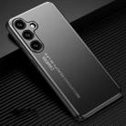 For Samsung Galaxy S24 5G Frosted Metal Phone Case(Black) - 1