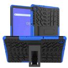 For Lenovo Tab M10 Plus TB-X606F Tire Texture Shockproof TPU+PC Protective Case with Holder(Blue) - 1