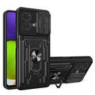 For Motorola Edge 40 Neo 5G Sliding Camshield TPU+PC Phone Case with Card Slot(Black) - 1