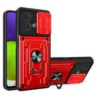 For Motorola Edge 40 Neo 5G Sliding Camshield TPU+PC Phone Case with Card Slot(Red) - 1
