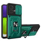 For Motorola Edge 40 Neo 5G Sliding Camshield TPU+PC Phone Case with Card Slot(Dark Green) - 1