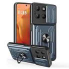 For Motorola Moto G15 Sliding Camshield TPU+PC Phone Case with Card Slot(Grey) - 1