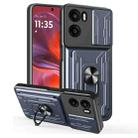For Motorola Moto G05 Sliding Camshield TPU+PC Phone Case with Card Slot(Grey) - 1