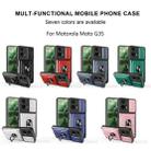 For Motorola Moto G35 Sliding Camshield TPU+PC Phone Case with Card Slot(Blue) - 2