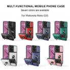 For Motorola Moto G55 Sliding Camshield TPU+PC Phone Case with Card Slot(White) - 2