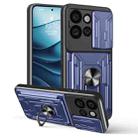 For Motorola Edge 50 Neo / Moto S50 Sliding Camshield TPU+PC Phone Case with Card Slot(Blue) - 1