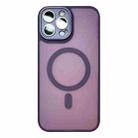 For iPhone 15 Pro Max MagSafe Skin Feel Phone Case with Lens Film(Purple) - 1