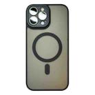 For iPhone 15 Pro Max MagSafe Skin Feel Phone Case with Lens Film(Black) - 1