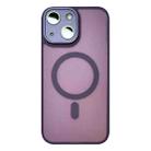 For iPhone 15 Skin Feel MagSafe Phone Case with Lens Film(Purple) - 1