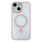 For iPhone 14 MagSafe Skin Feel Phone Case with Lens Film(Pink) - 1