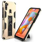 For Samsung Galaxy A11 EU Version / M11 EU Version Soldier Armor Shockproof TPU + PC Magnetic Protective Case with Holder(Gold) - 1