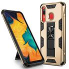 For Samsung Galaxy A30 / A20 Soldier Armor Shockproof TPU + PC Magnetic Protective Case with Holder(Gold) - 1