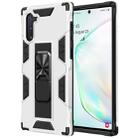 For Samsung Galaxy Note10 Soldier Armor Shockproof TPU + PC Magnetic Protective Case with Holder(White) - 1