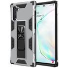 For Samsung Galaxy Note10 Soldier Armor Shockproof TPU + PC Magnetic Protective Case with Holder(Silver) - 1