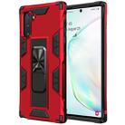 For Samsung Galaxy Note10 Soldier Armor Shockproof TPU + PC Magnetic Protective Case with Holder(Red) - 1