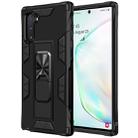 For Samsung Galaxy Note10 Soldier Armor Shockproof TPU + PC Magnetic Protective Case with Holder(Black) - 1