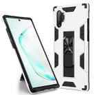 For Samsung Galaxy Note10+ Soldier Armor Shockproof TPU + PC Magnetic Protective Case with Holder(White) - 1