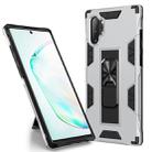 For Samsung Galaxy Note10+ Soldier Armor Shockproof TPU + PC Magnetic Protective Case with Holder(Silver) - 1