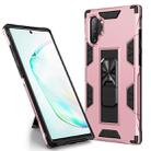 For Samsung Galaxy Note10+ Soldier Armor Shockproof TPU + PC Magnetic Protective Case with Holder(Rose Gold) - 1