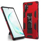 For Samsung Galaxy Note10+ Soldier Armor Shockproof TPU + PC Magnetic Protective Case with Holder(Red) - 1