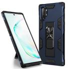 For Samsung Galaxy Note10+ Soldier Armor Shockproof TPU + PC Magnetic Protective Case with Holder(Blue) - 1