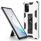 For Samsung Galaxy Note20 Soldier Armor Shockproof TPU + PC Magnetic Protective Case with Holder(White) - 1